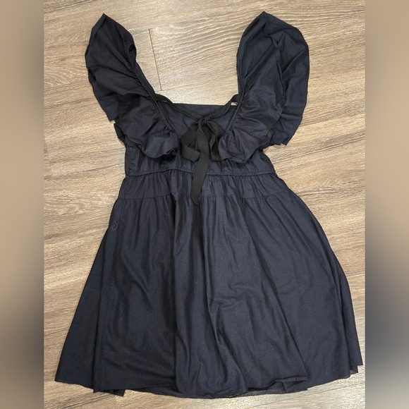 Peter Som Flutter Sleeve Black Babydoll Dress size 4 - Picture 7 of 10